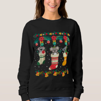 Moletom Koala Christmas Stocks X mas Luzes Pajama Matchin