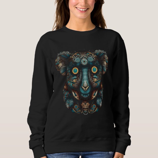 Moletom Koala Figurative Fantasy Mandala Animal Koala (Frente)