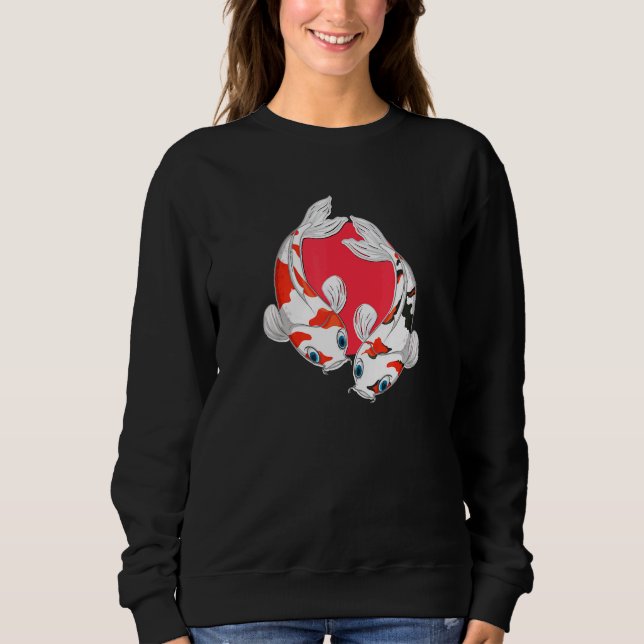 Moletom Koi Fish Japonês Carpa Japão Estilo Tropical Anima (Frente)