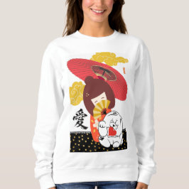 Moletom KOKESHI LOVE Cachorro Chow furoshiki valentine