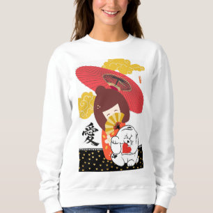 Moletom KOKESHI LOVE Cachorro Chow furoshiki valentine