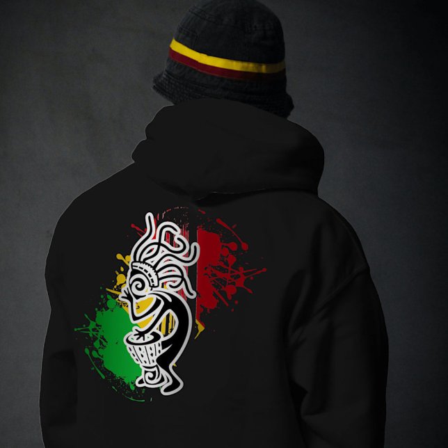 Moletom Kokopelli baterista rasta (Criador carregado)