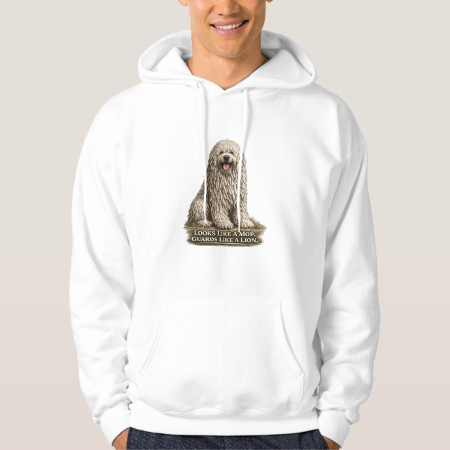 Moletom Komondor – Parece um esfregão, Guarda como um Leão (Frente)