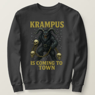Moletom Krampus Está Chegando à Cidade Krampus Natal