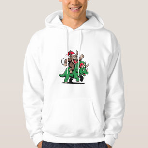 Moletom Krampus Montado Em Um Dinossauro Natal Malvado Do