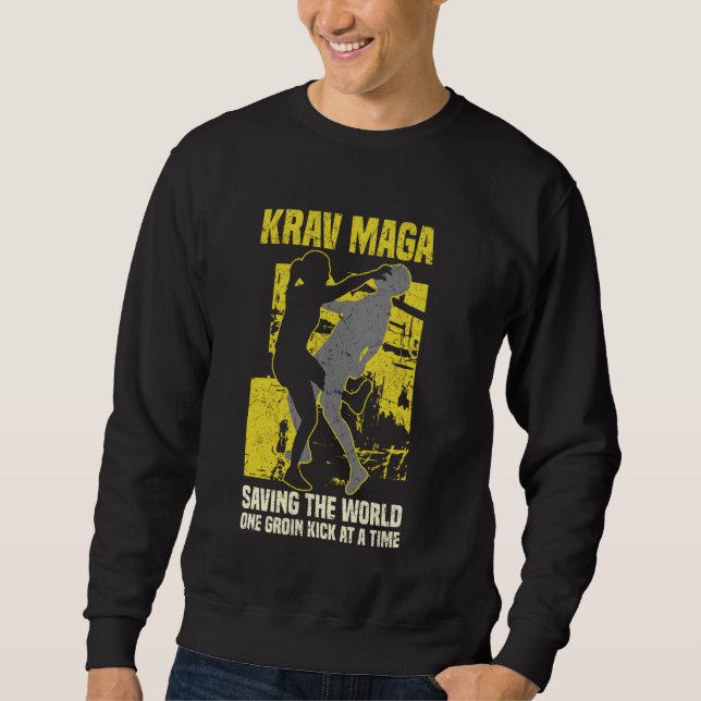 Moletom Krav Maga Artes Marciais Lutando (Frente)
