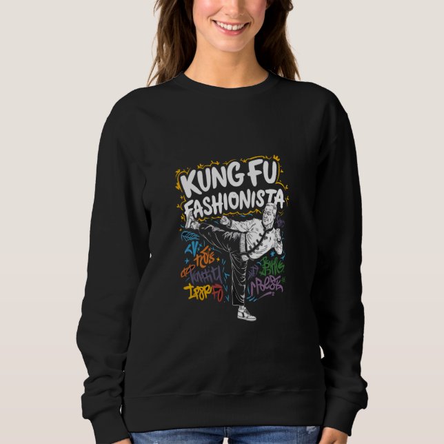 Moletom Kung Fu Fashionista Retro Artes Marciais Urbanas (Frente)