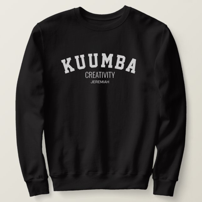 Moletom Kwanzaa KUMBA Criatividade Personalizada (Frente do Design)
