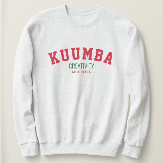 Moletom Kwanzaa KUUMBA Criatividade Personalizada (Frente do Design)