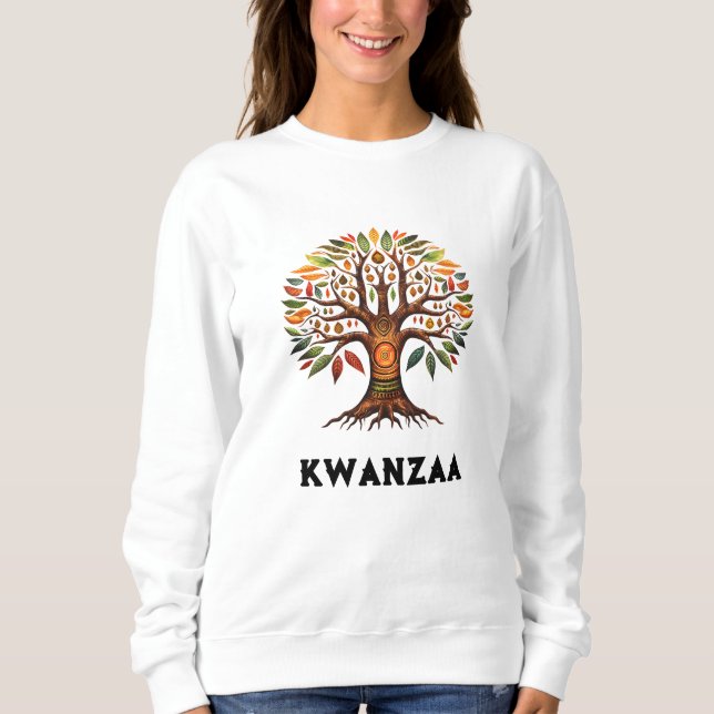 Moletom Kwanzaa SweatShirt da mulher (Frente)