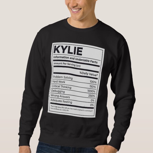 Moletom Kylie Nutrition Information Problem Solving Duro (Frente)