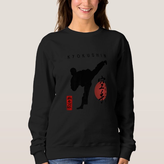 Moletom Kyokushin Instructor Design Japanese Kanji Calligr (Frente)