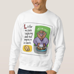 Moletom L é destinado à camisola de pescoço de Lumpia