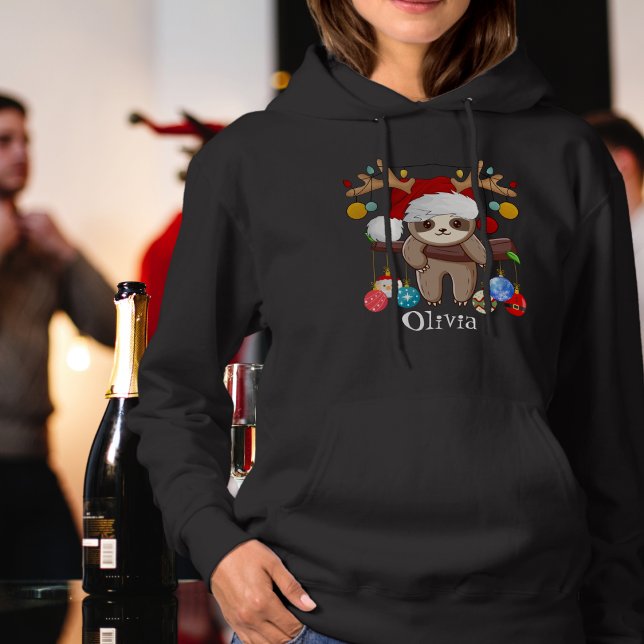 Moletom Lã Fofa Personalizada, Chapéu Santa, Bolas de Nata (Criador carregado)