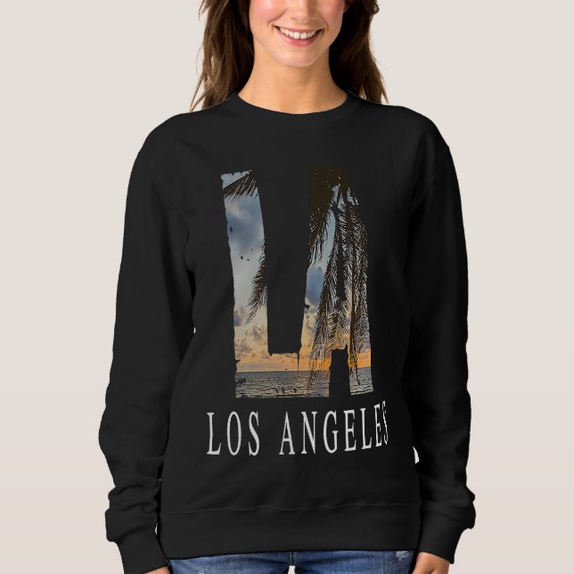 Moletom La Los Angeles California Souvenir Beach City West (Frente)