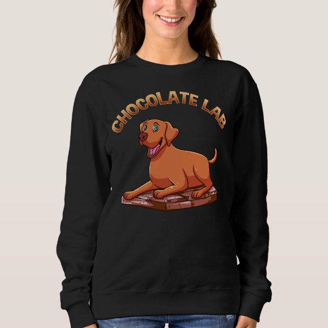 Moletom Lab de Chocolate Bonito Lab. Labrador Marrom (Frente)