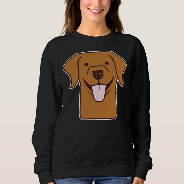 Moletom Lab Red Fox Lab Feliz Labrador Lab Mãe Lab Reddish (Frente)