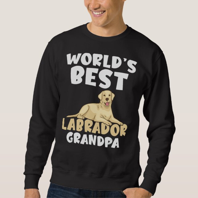 Moletom Lab Retriever Worlds Best Labrador Grandpa (Frente)