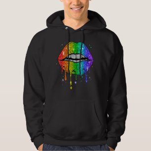 Moletom Lábios Arco-Íris Lgbtq Gay de Orgulho Lésbica Mês