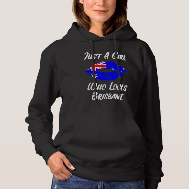 Moletom Lábios Boca Amor Bandeira Australiana Brisbane (Frente)