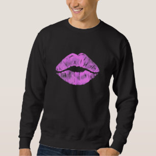 Moletom Lábios femininos beijando Lipstick 80s 90s 90s The