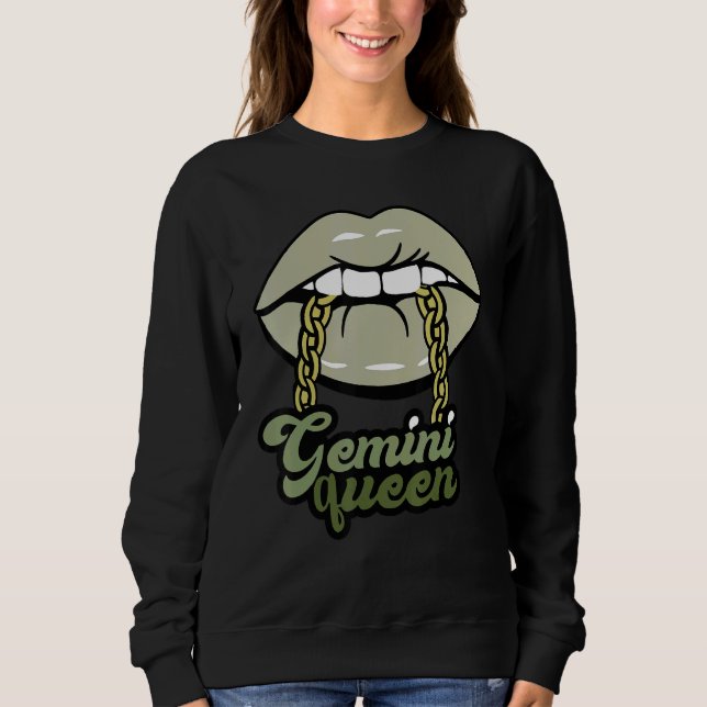 Moletom Lábios Verdes Gemini Queen (Frente)