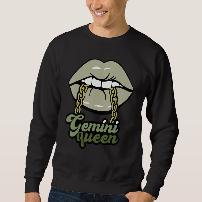 Moletom Lábios Verdes Gemini Queen (Frente)