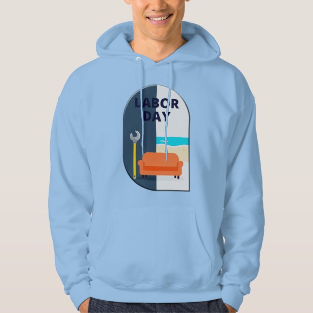 Moletom Labor Day Minimal Worker Relax Design (Frente)