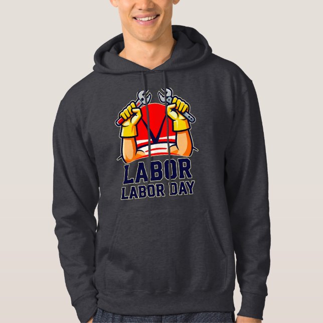 Moletom Labor Day Strong Worker Pride Illustration (Frente)