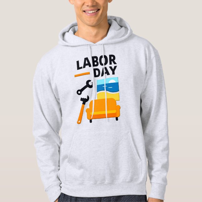 Moletom Labor Day Work Hard Relax Design with Tools (Frente)