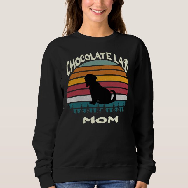 Moletom Laboratório de Chocolate Mãe Labrador Mama Labrado (Frente)