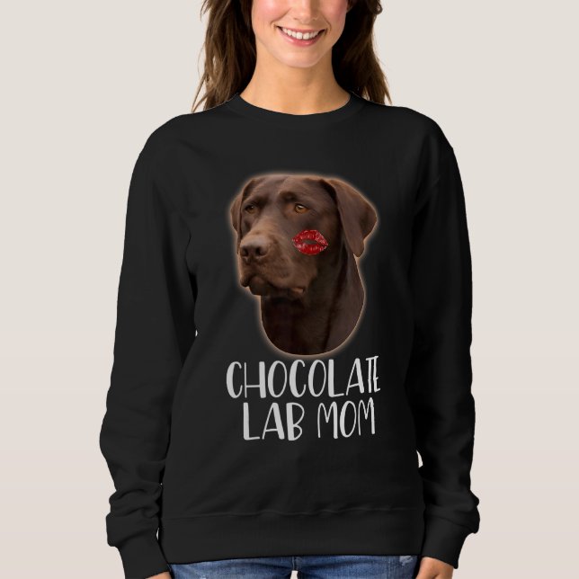 Moletom Laboratório de Chocolate Mamãe Chocolate Labrador  (Frente)