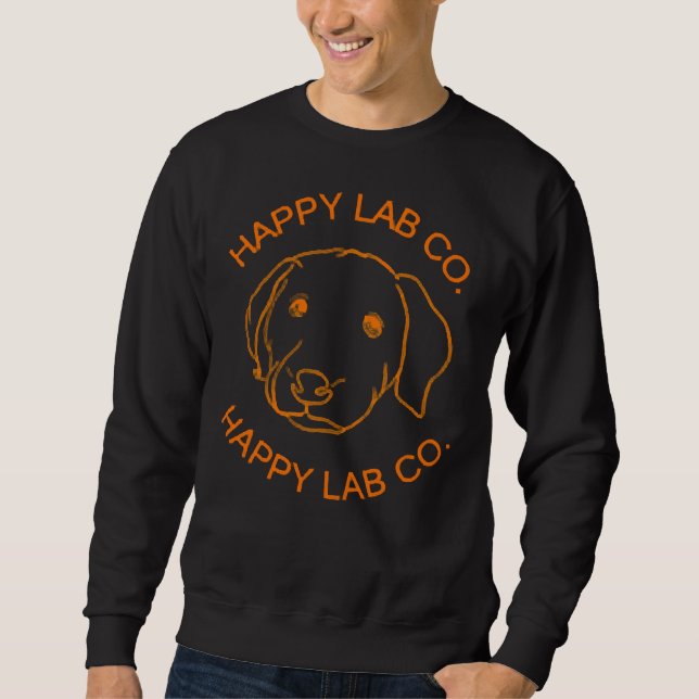 Moletom Laboratório Laranja Feliz Olhos de Puppia Labrador (Frente)
