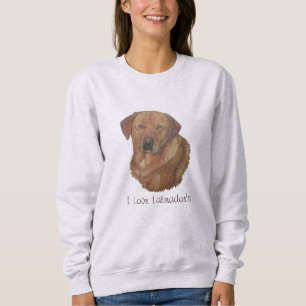 Moletom labrador amarelo retrador cão retrato slogan dive