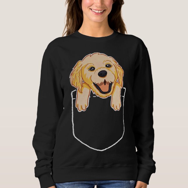 Moletom Labrador Cachorro De Bolso De Mama (Frente)