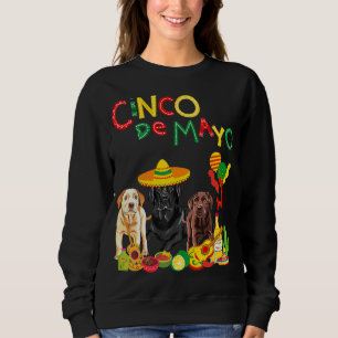 Moletom Labrador Cinco De Mayo Chocolate Black Lab