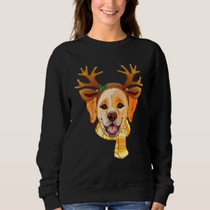 Moletom Labrador Dog Christmas Reindeer Antlers Xmas