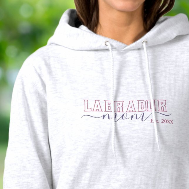 Moletom Labrador Mãe Varsity Script Fundada (Criador carregado)