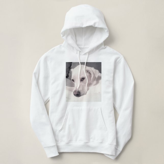 Moletom Labrador Mix Cinza Hoodie (Frente do Design)