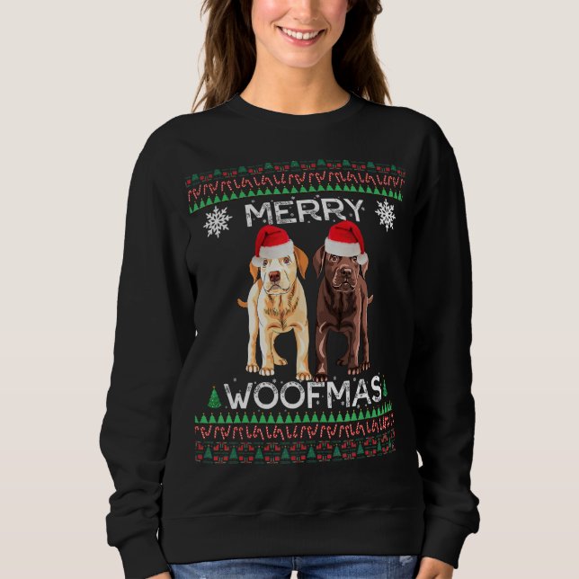 Moletom Labrador Natal Ugly Yellow Lab Chocolate Labra (Frente)