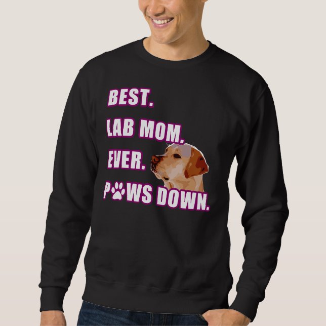 Moletom Labrador Para Mulheres Labrador Amarelo Mãe Retrie (Frente)