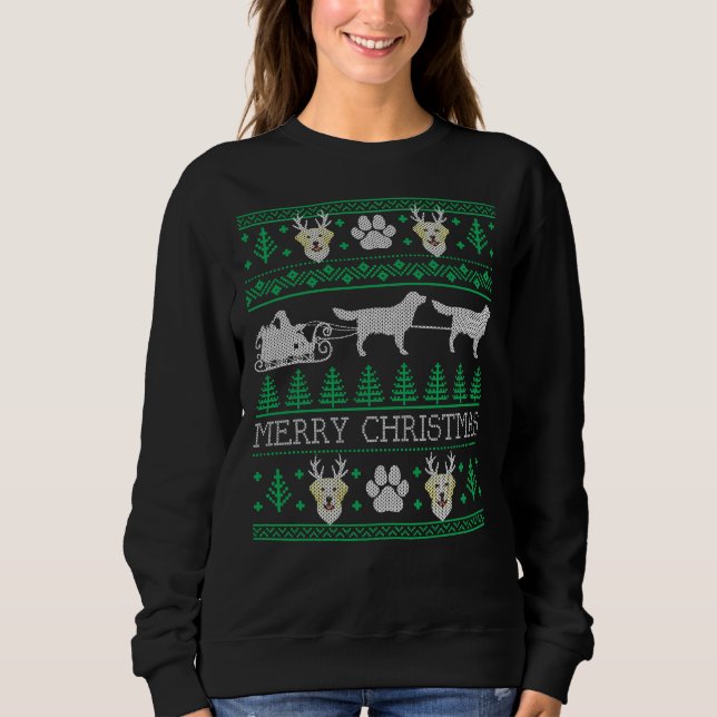 Moletom Labrador Retriever Cachorros Feios de Natal (Frente)