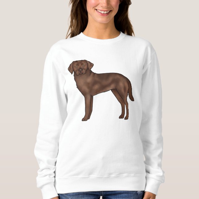 Moletom Labrador Retriever Chocolate Cachorro de Desenho A (Frente)