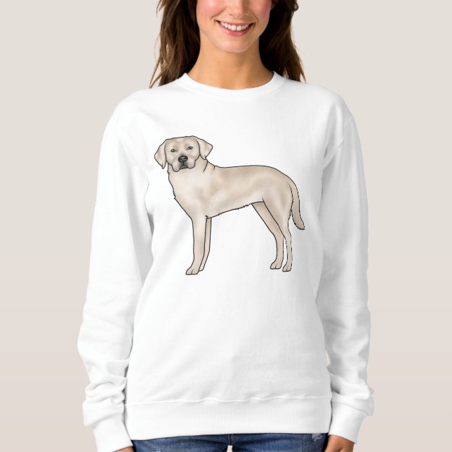 Moletom Labrador Retriever Creme Inglês Cachorro Lab Fofin (Frente)