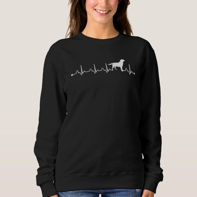 Moletom Labrador Retriever Dog Heartbeat Ekg Dog Mãe (Frente)