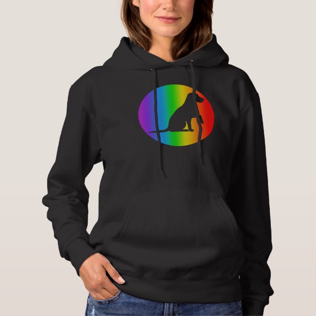 Moletom Labrador Retriever Dog Rainbow Silhouette (Frente)