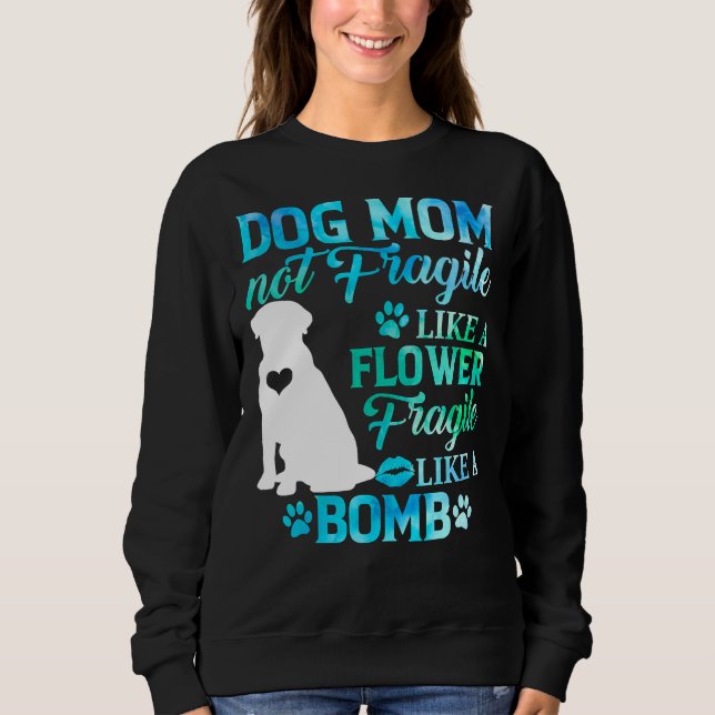 Moletom Labrador Retriever Mãe Frágil Como Um Sueco De Bom (Frente)