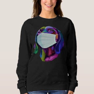 Moletom Labrador Retriever Máscara Colorida Cachorro Pop V