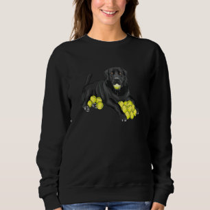 Moletom Labrador Retriever Preto Bola de Tênis Jogador de