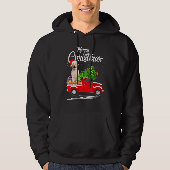 Moletom Labrador Retriever Ride Red Truck Natal Pajama (Frente)
